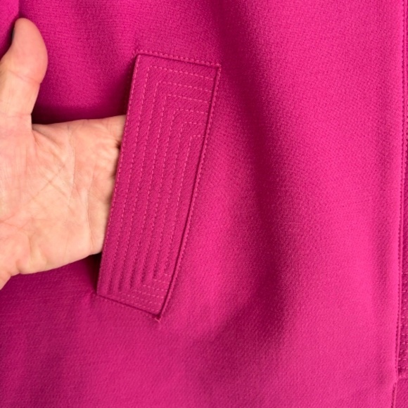 Kensie 3/4 sleeve full zip vibrant pink jacket with pockets size small - Picture 6 of 16